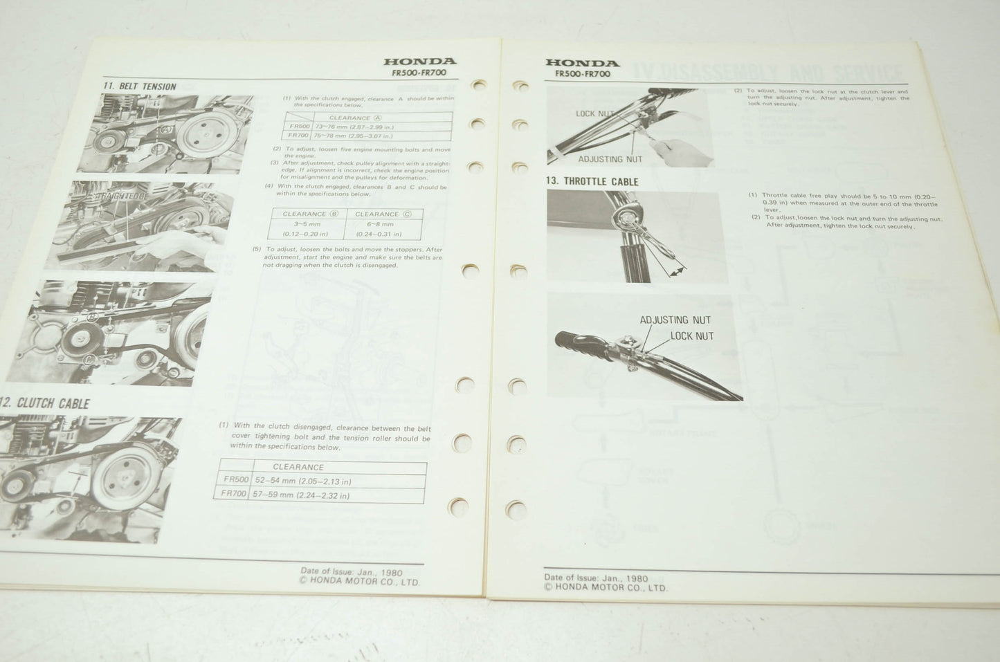 Honda FR500 FR700 Shop Manual