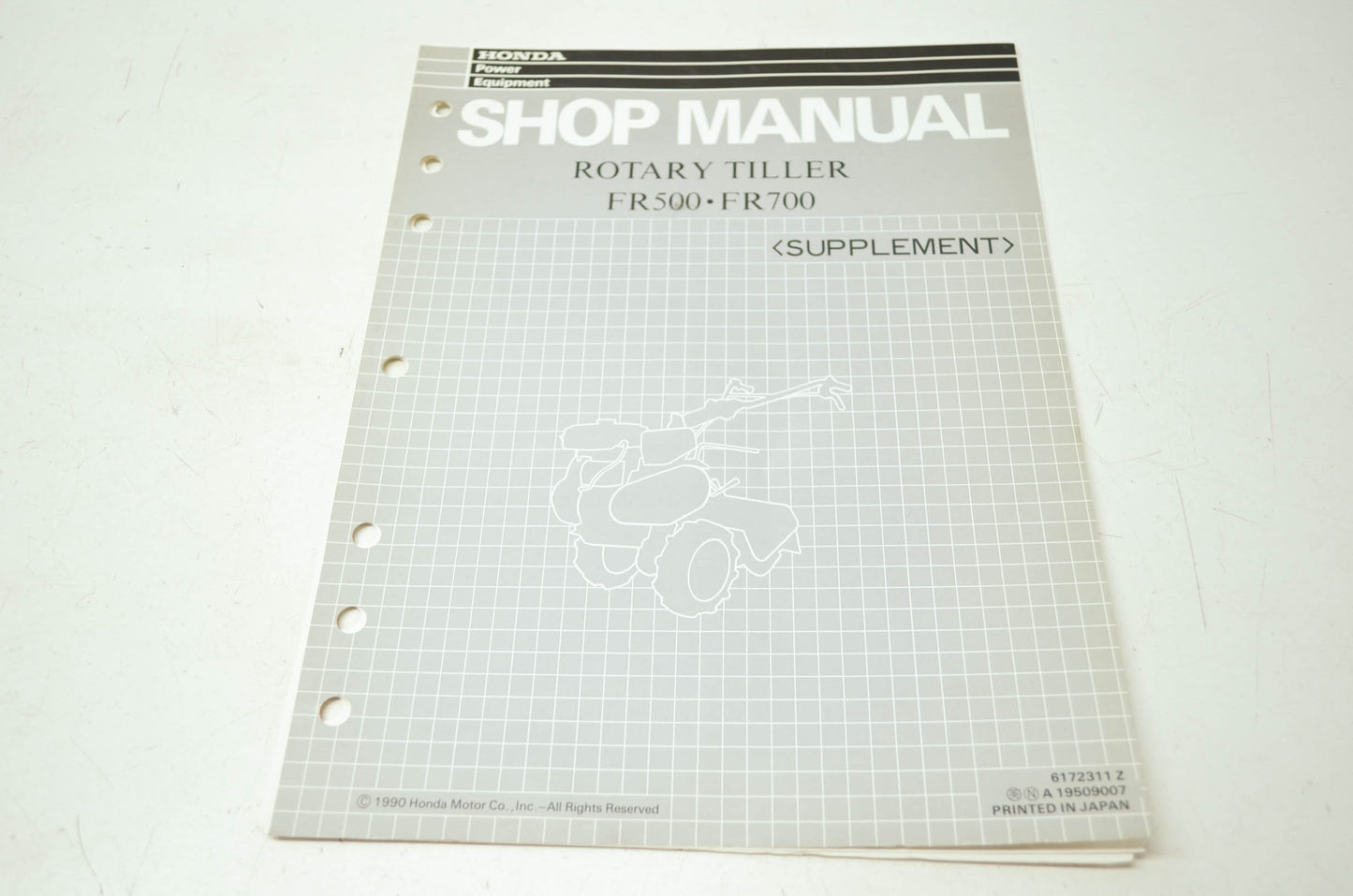 OEM Honda 6172311Z Rotary Tiller FR500 FR700 Shop Manual Supplement