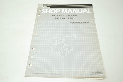 OEM Honda 6172311Z Rotary Tiller FR500 FR700 Shop Manual Supplement