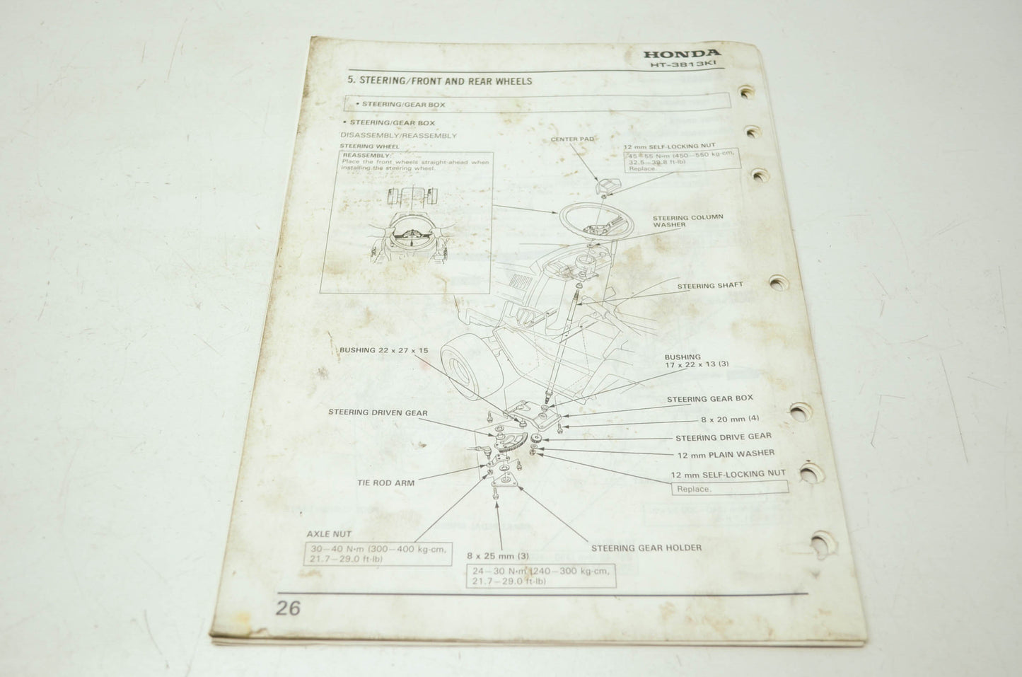 Honda HT3813 Shop Manual Supplement