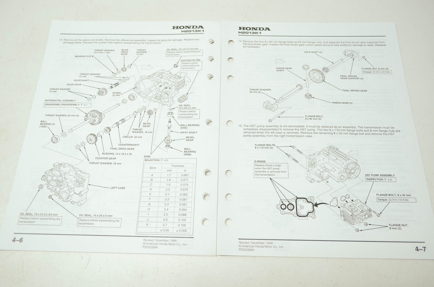 Honda Lawn Tractor H2013 Shop Manual Supplement
