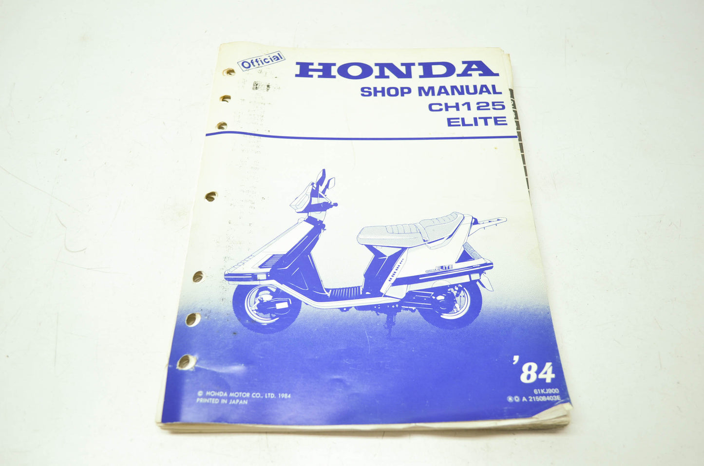 Honda '84 CH125 Elite Shop Manual