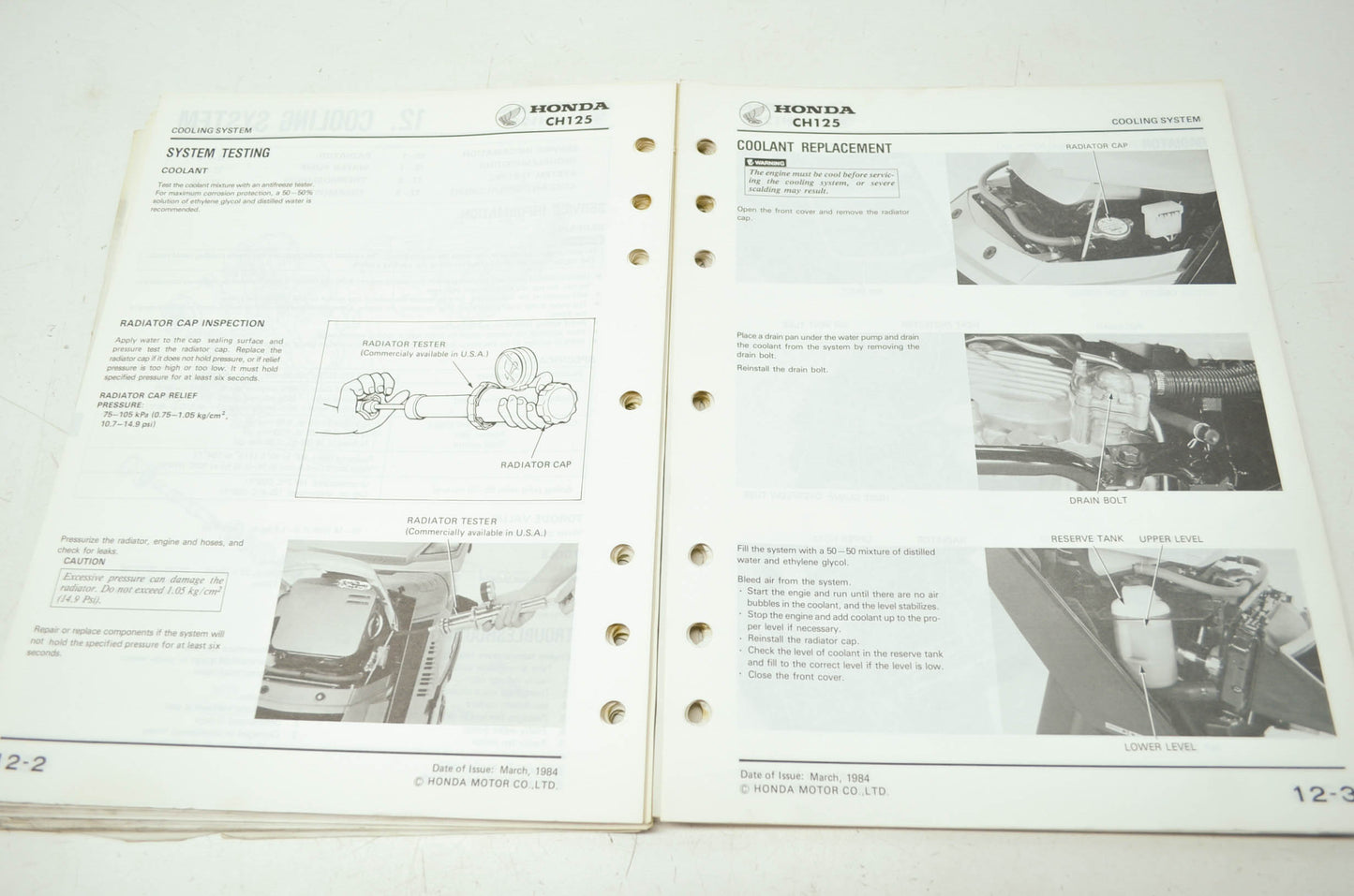 Honda '84 CH125 Elite Shop Manual