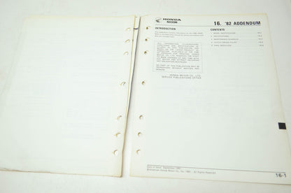 OEM Honda 6118701 NX50M'81-'82 Service Manual