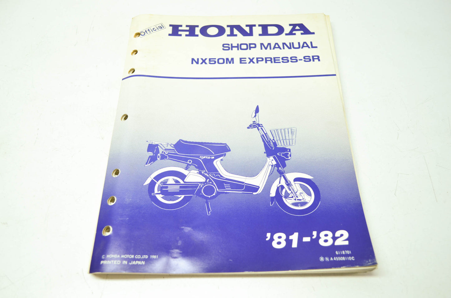 OEM Honda 6118701 NX50M'81-'82 Service Manual