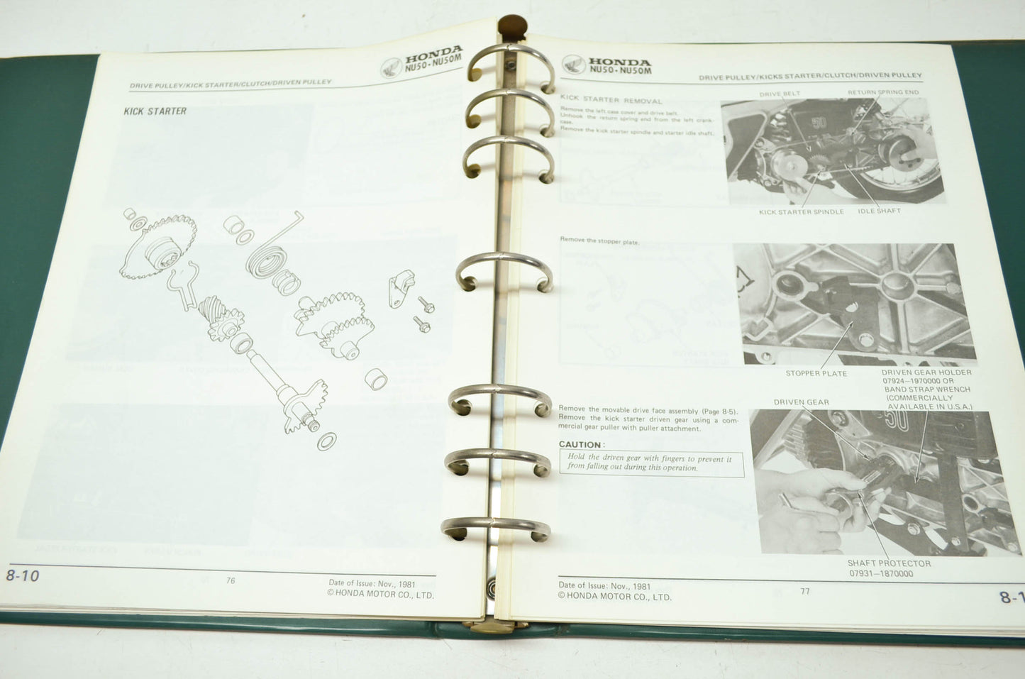 Honda 82 Urban Express NU50 NU50 Shop Manual