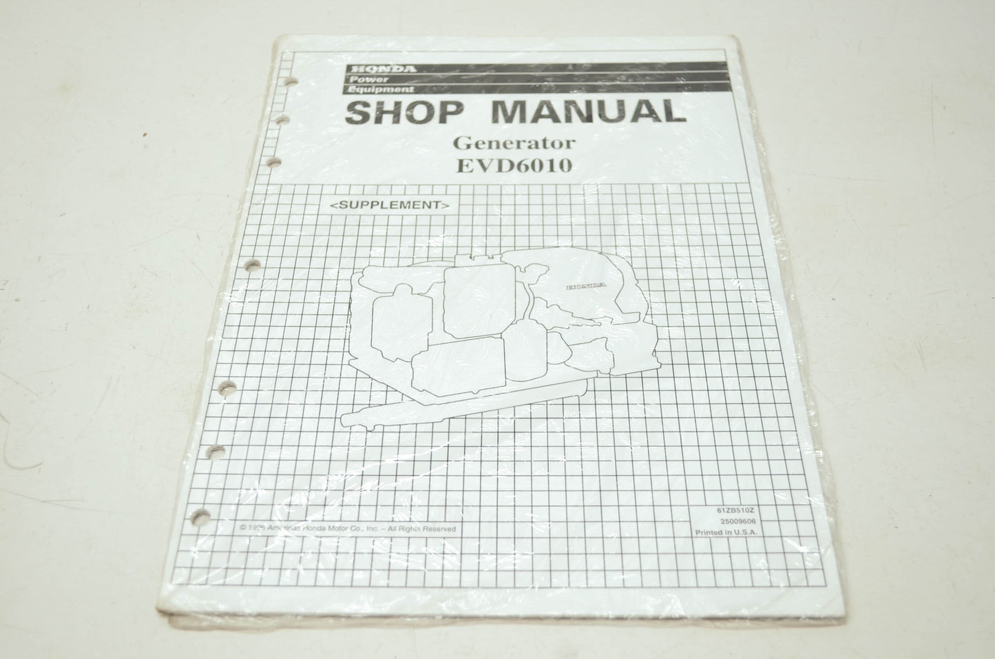 Honda Generator EVD6010 Shop Manual Supplement