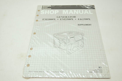 Honda Generator EM1800X EM2500X EB2500X Shop Manual Supplement