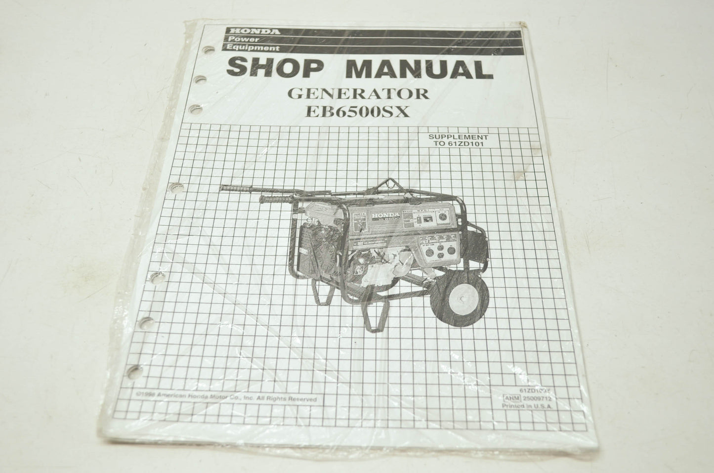 Honda Generator EB6500SX Shop Manual Supplement