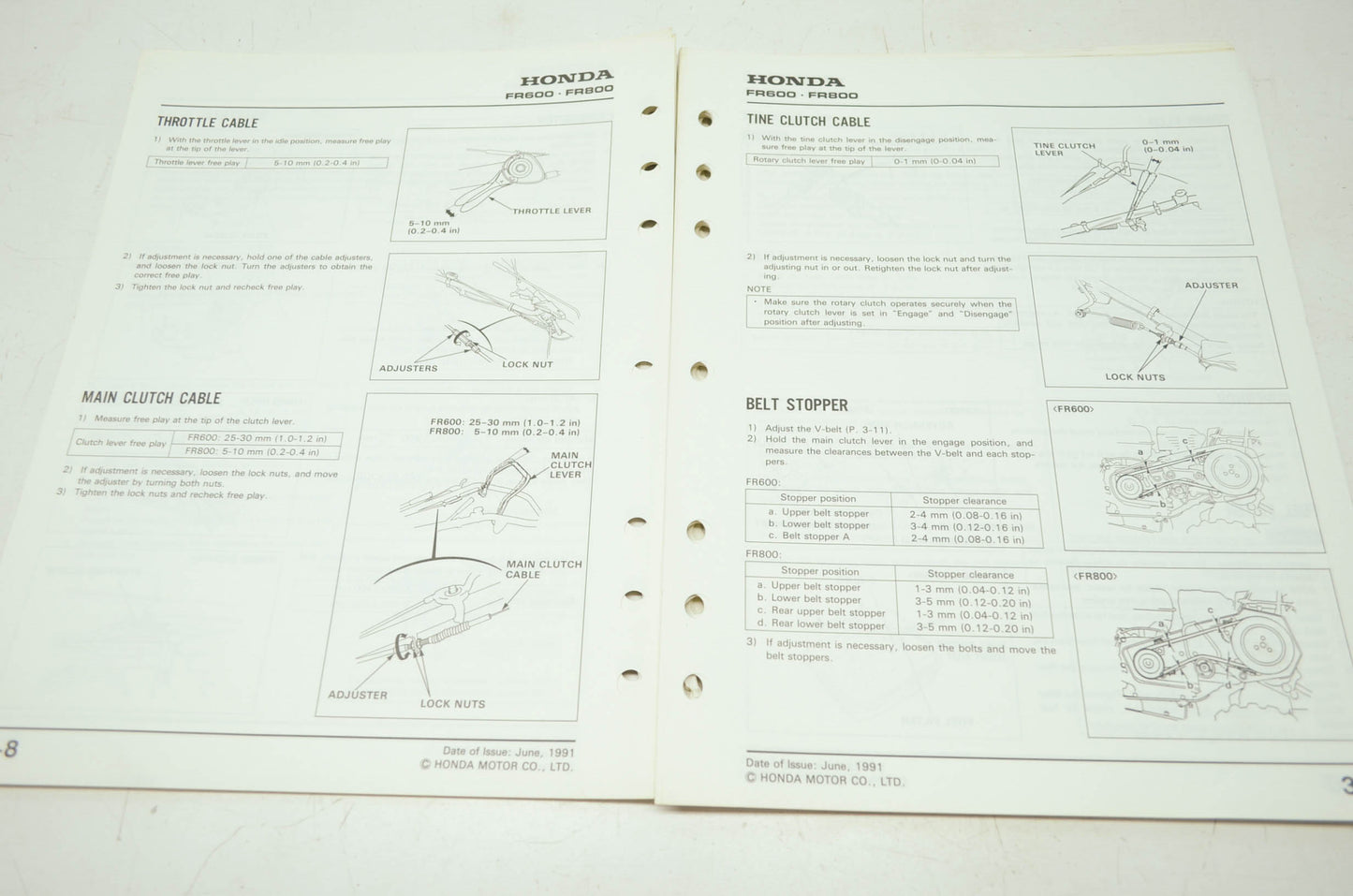 OEM Honda 6177000 FR600/800 Service Manual