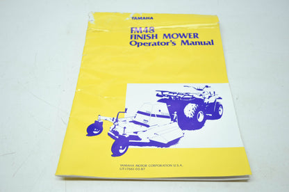Yamaha FM48 Finish Mower Operator's Manual