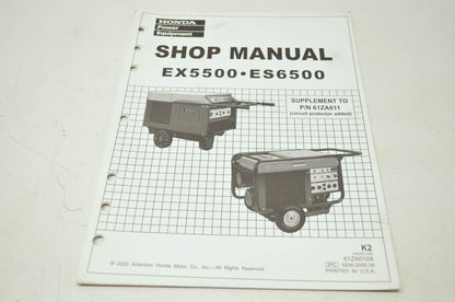 Honda EX5500 ES6500 Shop Manual Supplement