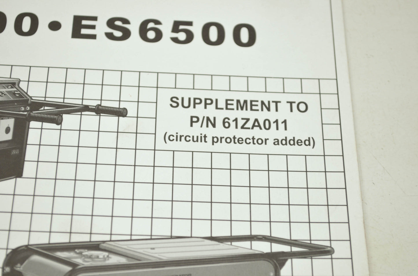 Honda EX5500 ES6500 Shop Manual Supplement