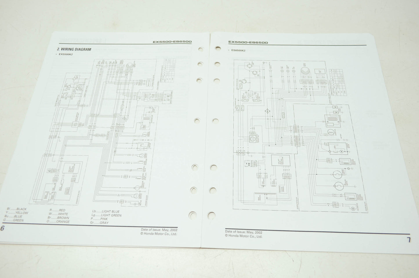 Honda EX5500 ES6500 Shop Manual Supplement