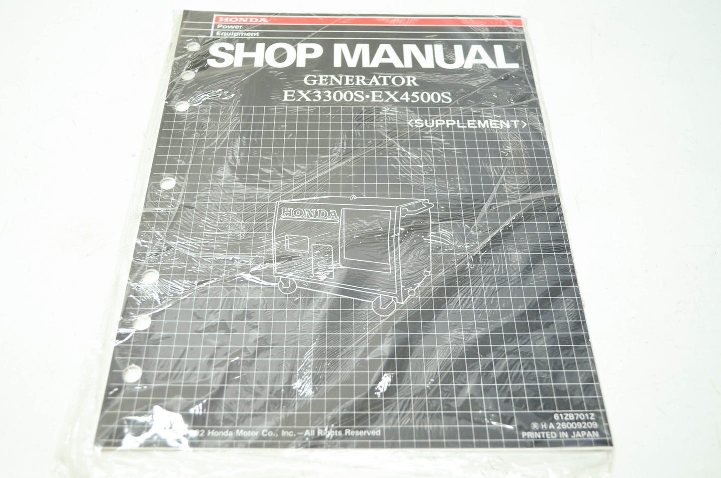 Honda Generator EX3300S EX4500S Shop Manual Supplement