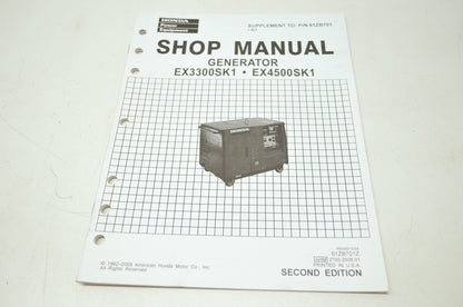 Honda Generator EX3300SK1 EX4500SK1 Shop Manual Supplement