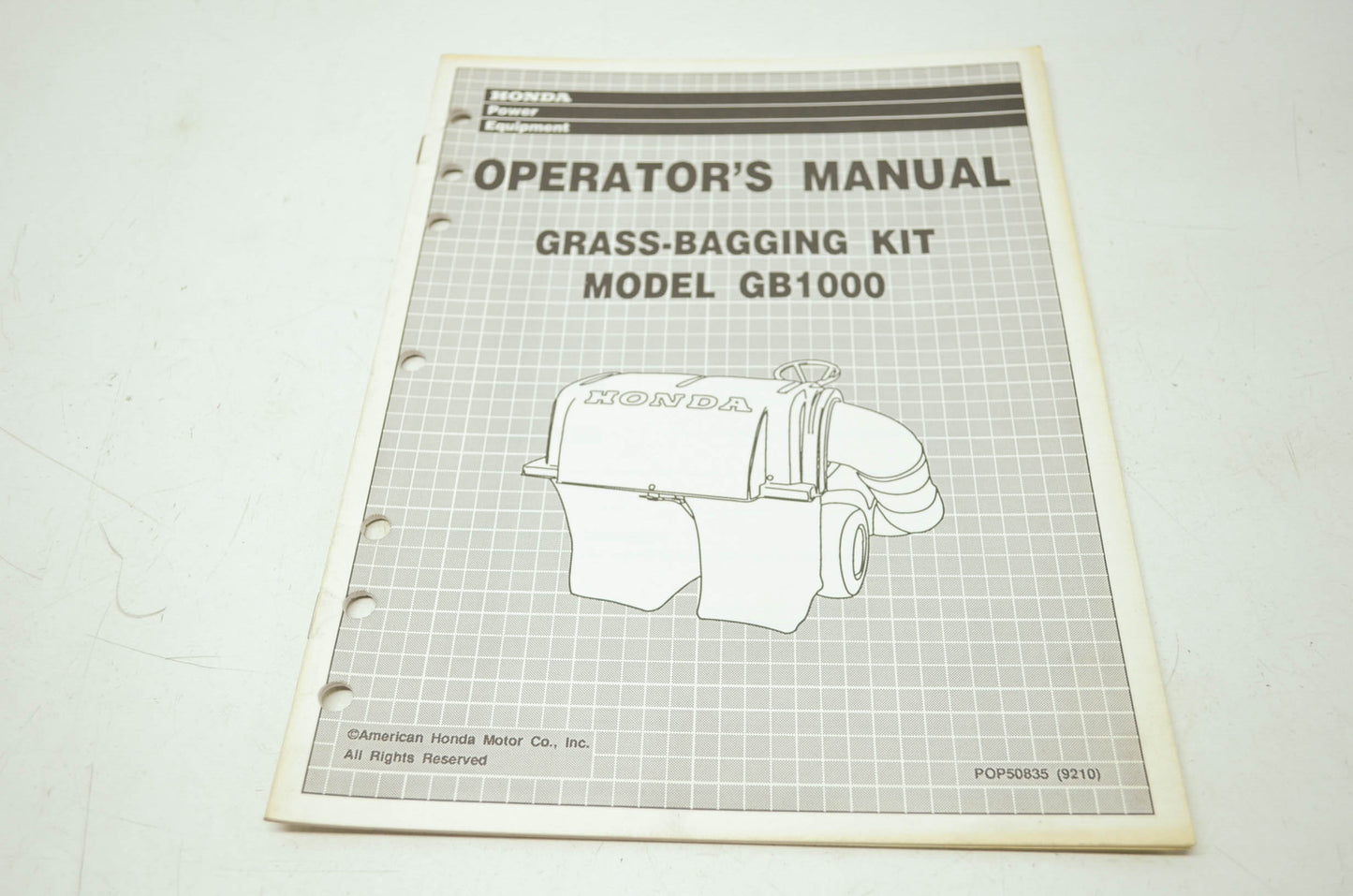 Honda Grass Bagging Kit GB1000 Operator's Manual