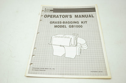 Honda Grass Bagging Kit GB1000 Operator's Manual