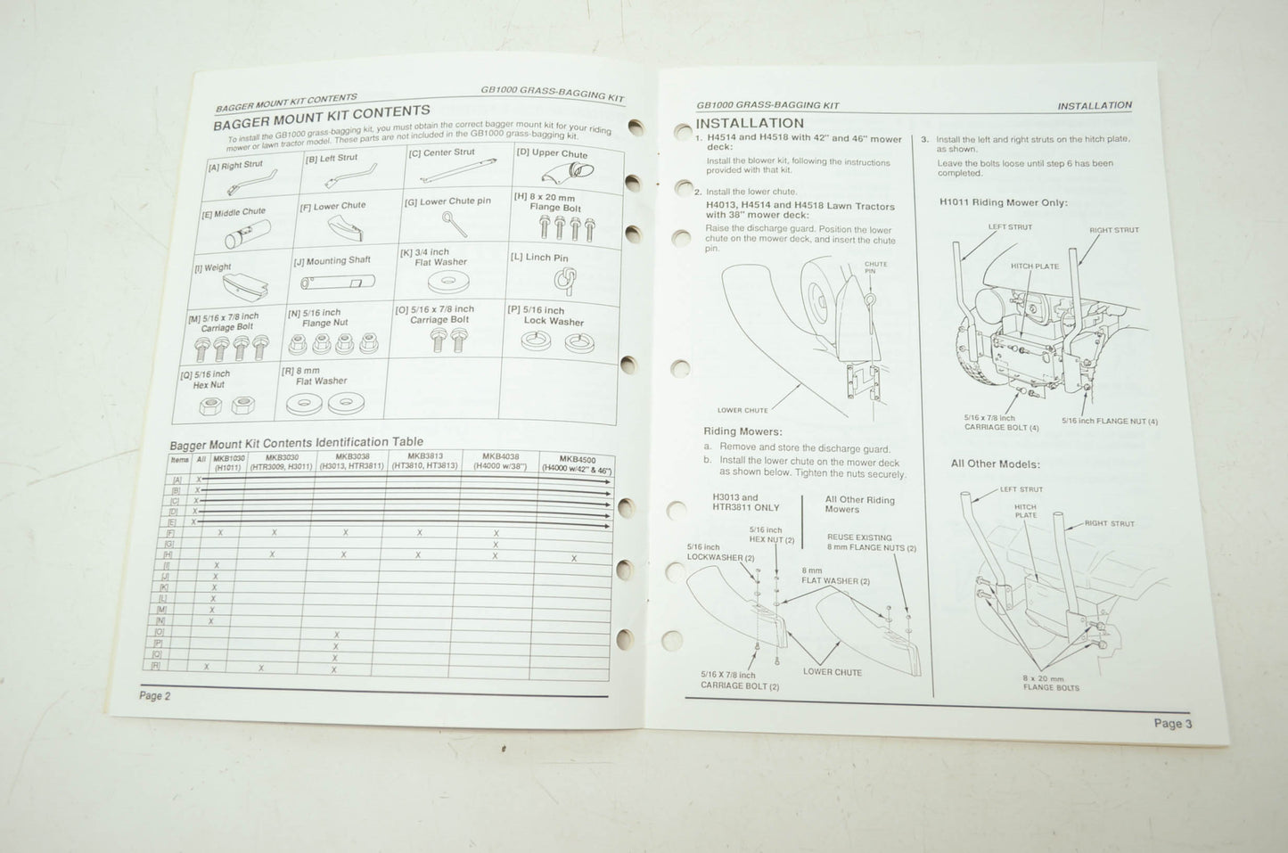 Honda Grass Bagging Kit GB1000 Operator's Manual