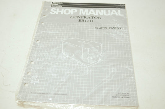 Honda Generator EB12D Shop Manual Supplement