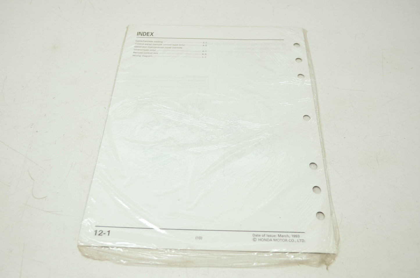 Honda Generator EB12D Shop Manual Supplement