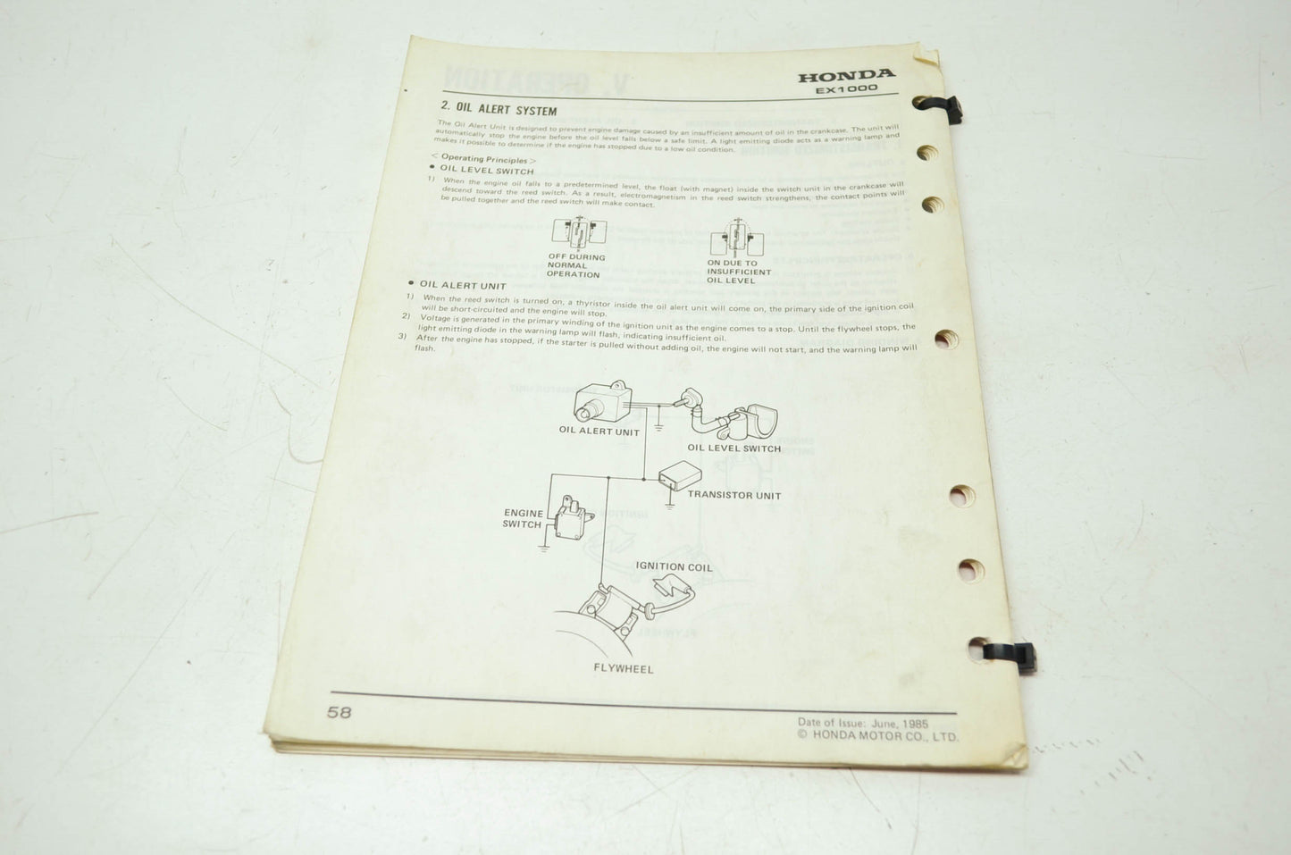 Honda EX1000 Shop Manual