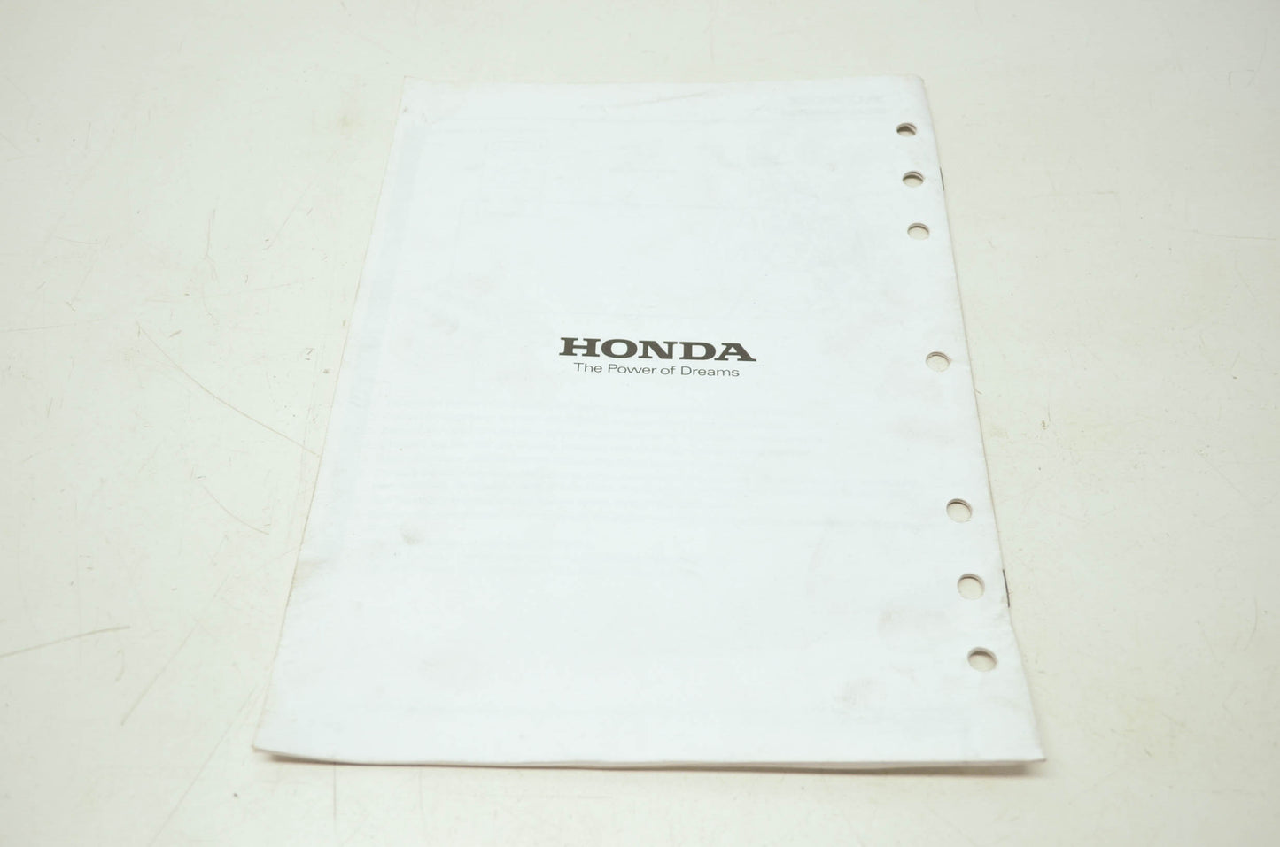 OEM Honda 61ZB701A EX3300S EX4500S Shop Manual Addendum 1
