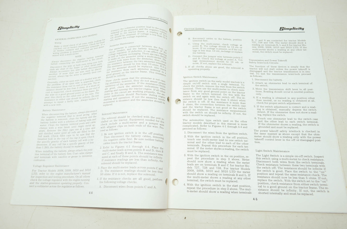 Simplicity Repair Manual Front Engine Riding Mowers