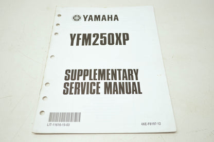 OEM Yamaha LIT-11616-15-03 YFM250XP-S Service Manual Supplement