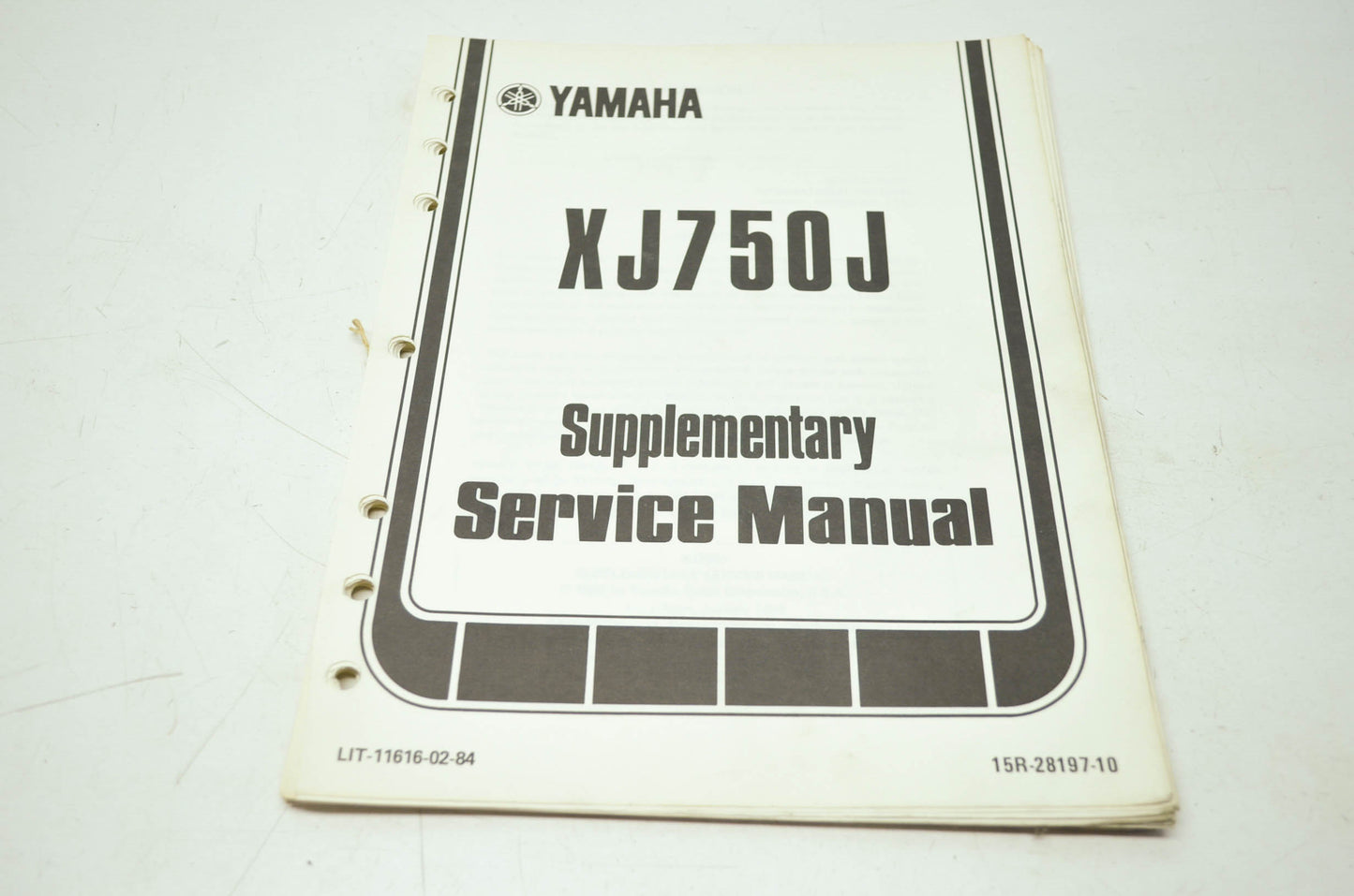 Yamaha XJ750J Supplementary Service Manual