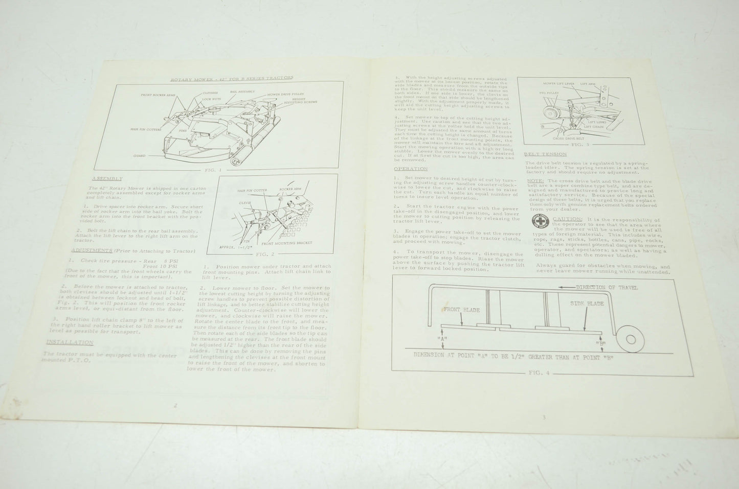 Allis-Chalmers 42' Rotary Mower 2025080 Operating Instructions