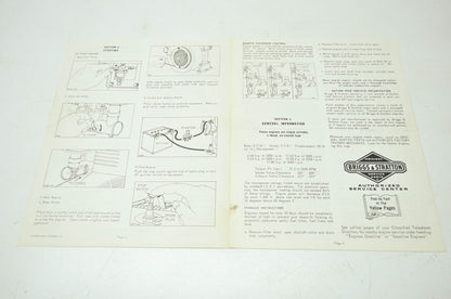 Briggs & Stratton Models 300401-300424 Operating Instructions