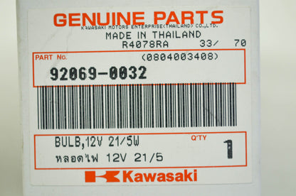 OEM Kawasaki 92069-0032 Bulb 12V 21/5W NOS