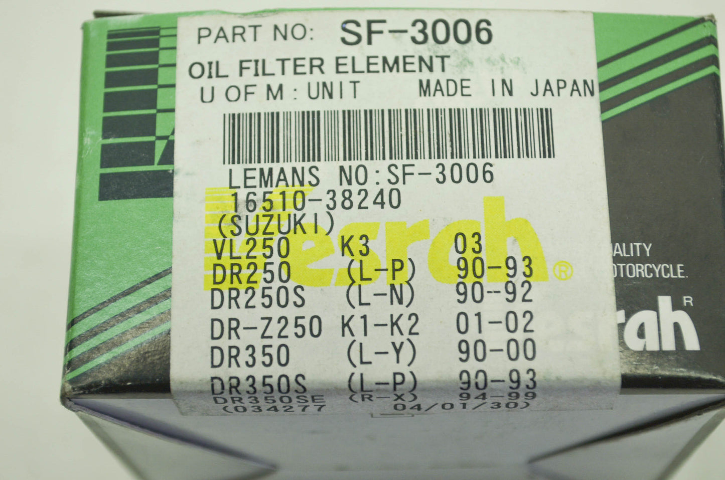 NEW Vesrah Oil Filter Suzuki DRZ250 DR240 DR350 GN250 GZ250 NOS
