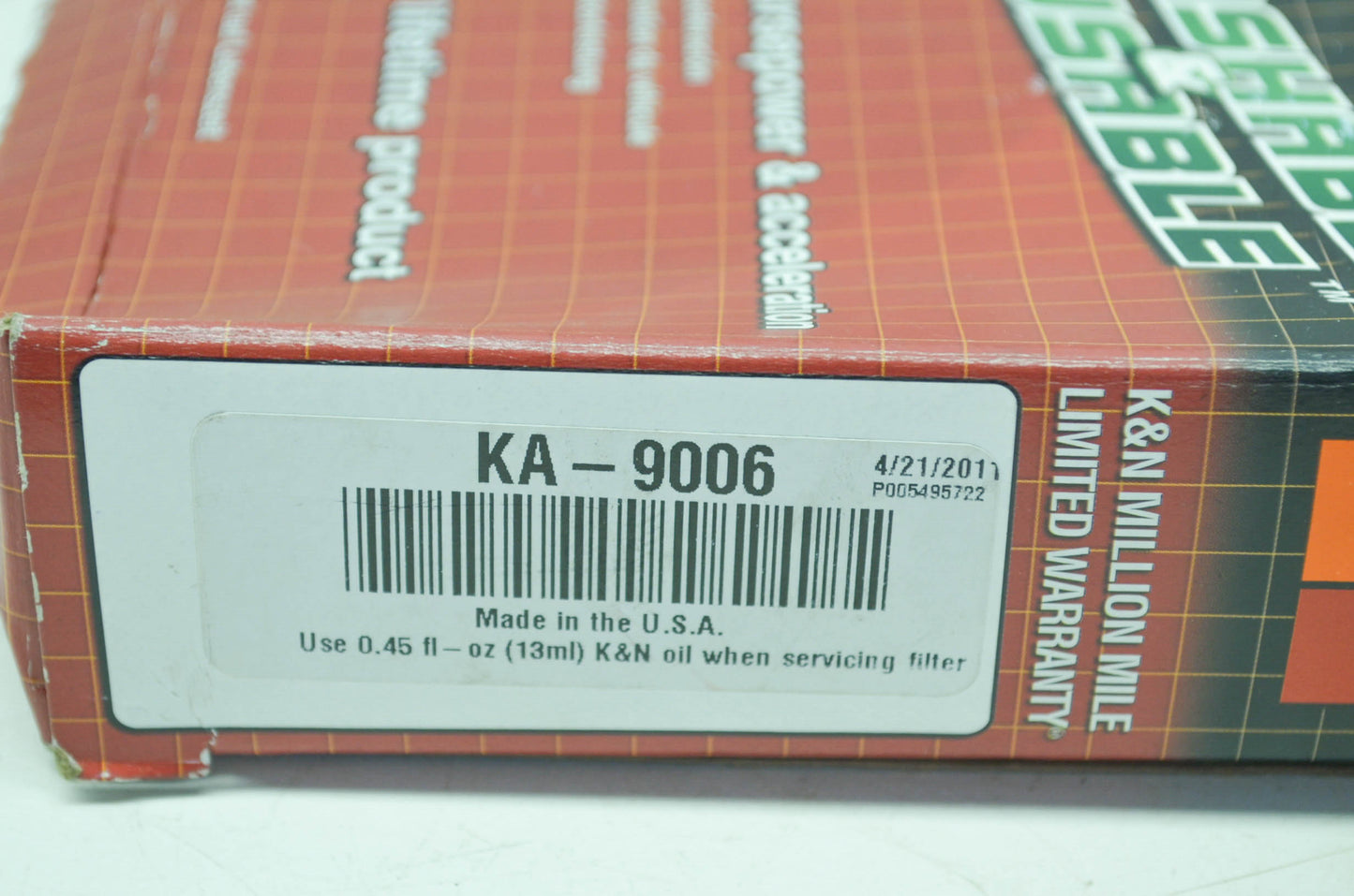 NEW K&N Air Filter 06-14 Kawasaki VN900 Vulcan Classic Custom NOS