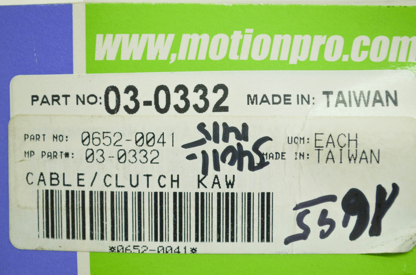 NEW Motion Pro Clutch Cable Kawasaki 01-14 KX65 NOS