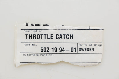New OEM Husqvarna 502 19 94-01, 502199401 Throttle Catch NOS