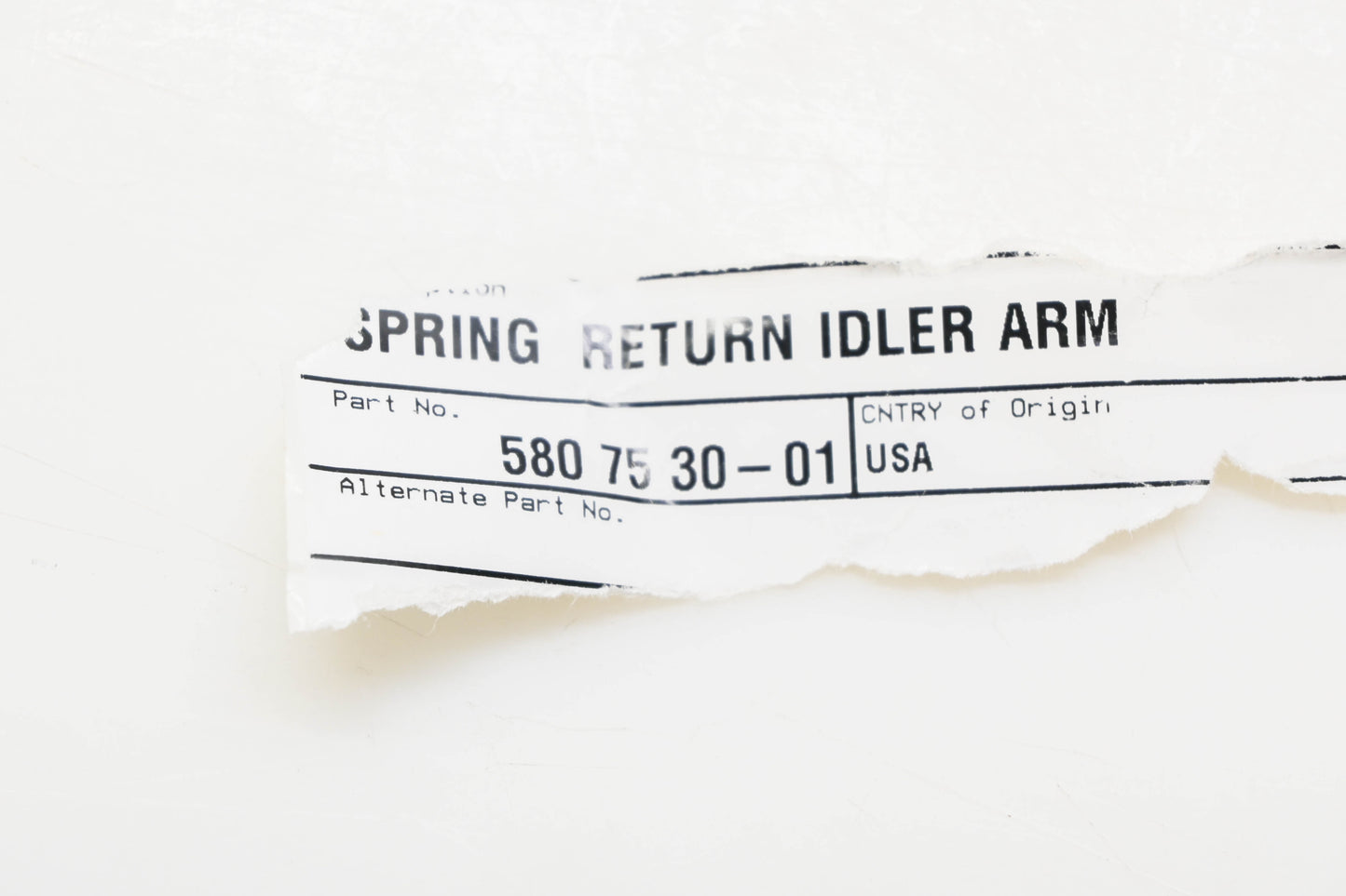New OEM Husqvarna 580 75 30-01, 580753001 Idler Arm Return Spring NOS