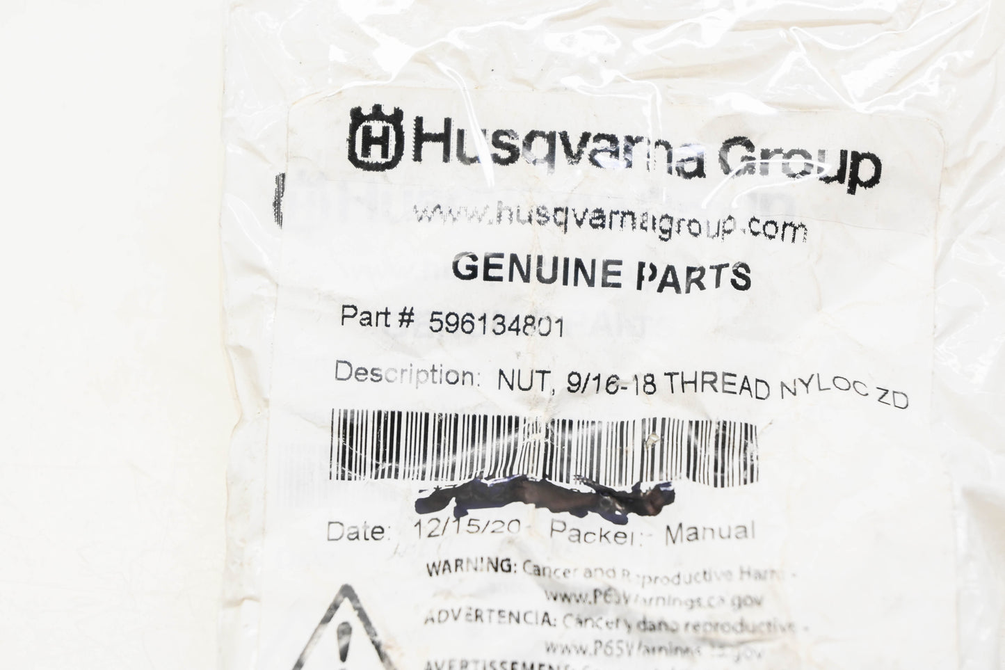 New OEM Husqvarna 596 13 48-01, 596134801 Flange Nut NOS