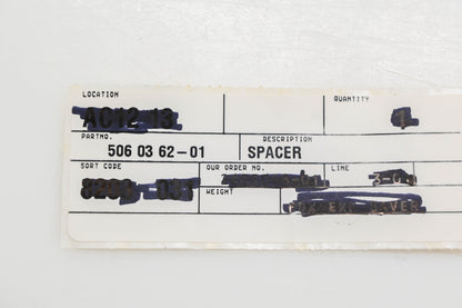New OEM Husqvarna 506 03 62-01, 506036201 Spacer NOS