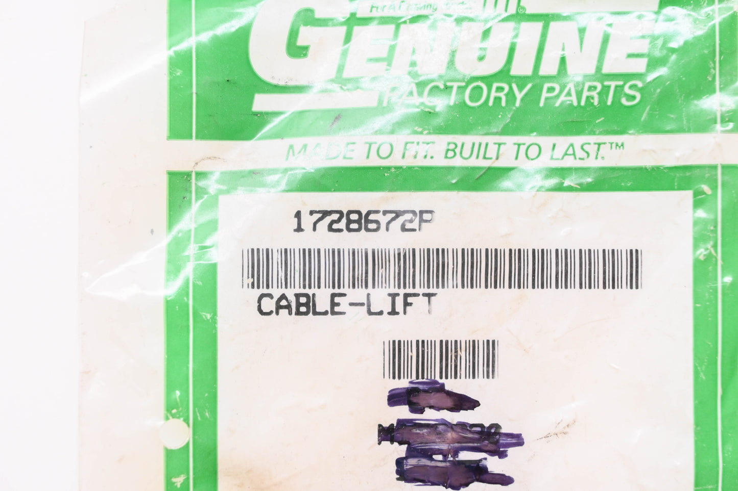 MTD 1728672P Lift Cable NOS