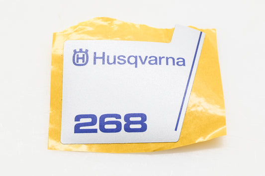New OEM Husqvarna 503 62 39-02, 503623902 268 Chainsaw Decal NOS