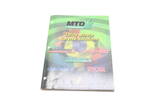 MTD 770-10565 30 Minute Service Solutions Manual