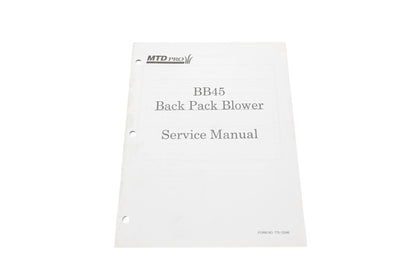 MTD 770-10246 BB45 Back Pack Blower Service Manual