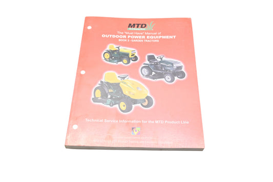 MTD 770-10578 Outdoor Power Equipment Book 3 Garden Tractors