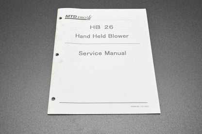 MTD 770-10247 HB 26 Hand Held Blower Service Manual