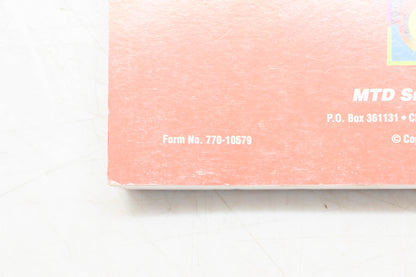 MTD 770-10579 Outdoor Power Equipment Book 2 Engine Riders & Lawn Tractors