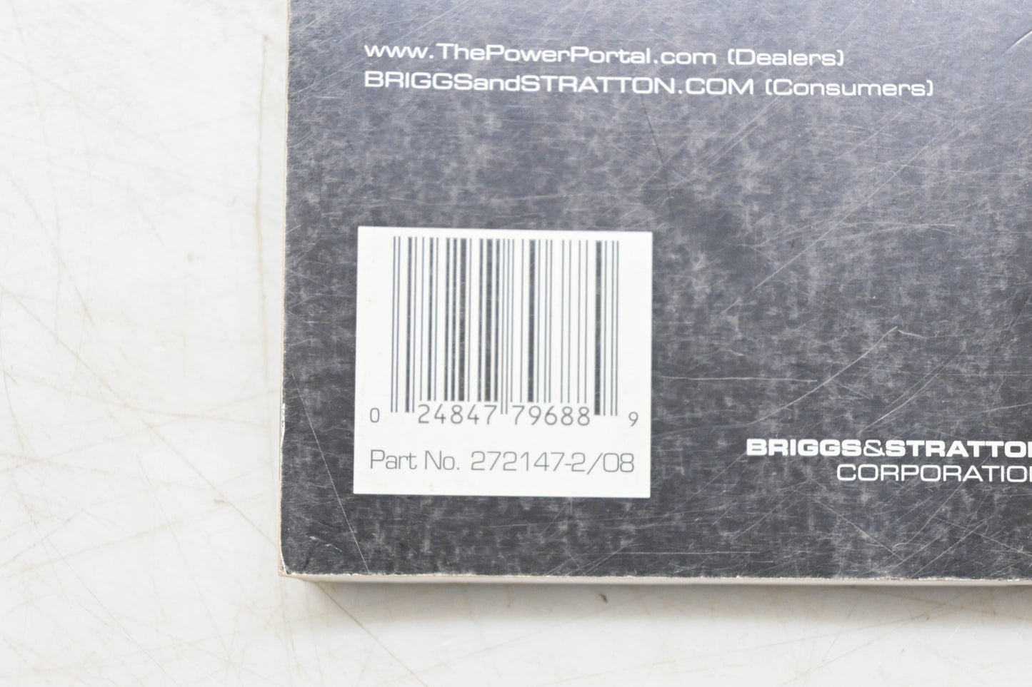OEM Briggs & Stratton 272147-2/08, 024847796889 Vanguard Single Cylinder OHV Engine Shop Manual