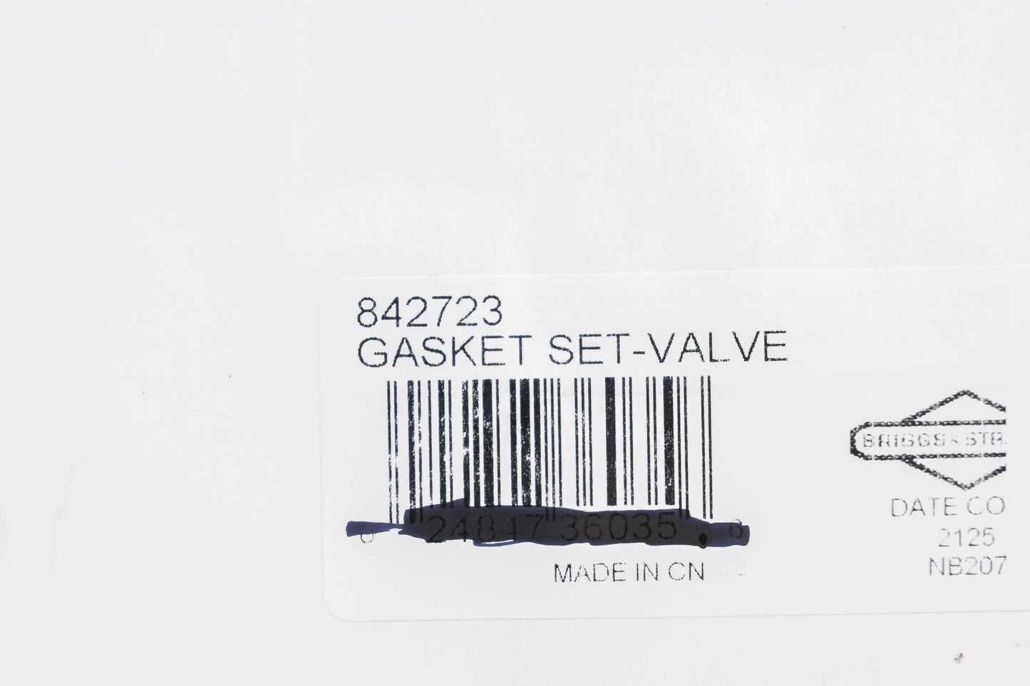 New OEM Briggs & Stratton 842723 Valve Gasket Kit NOS