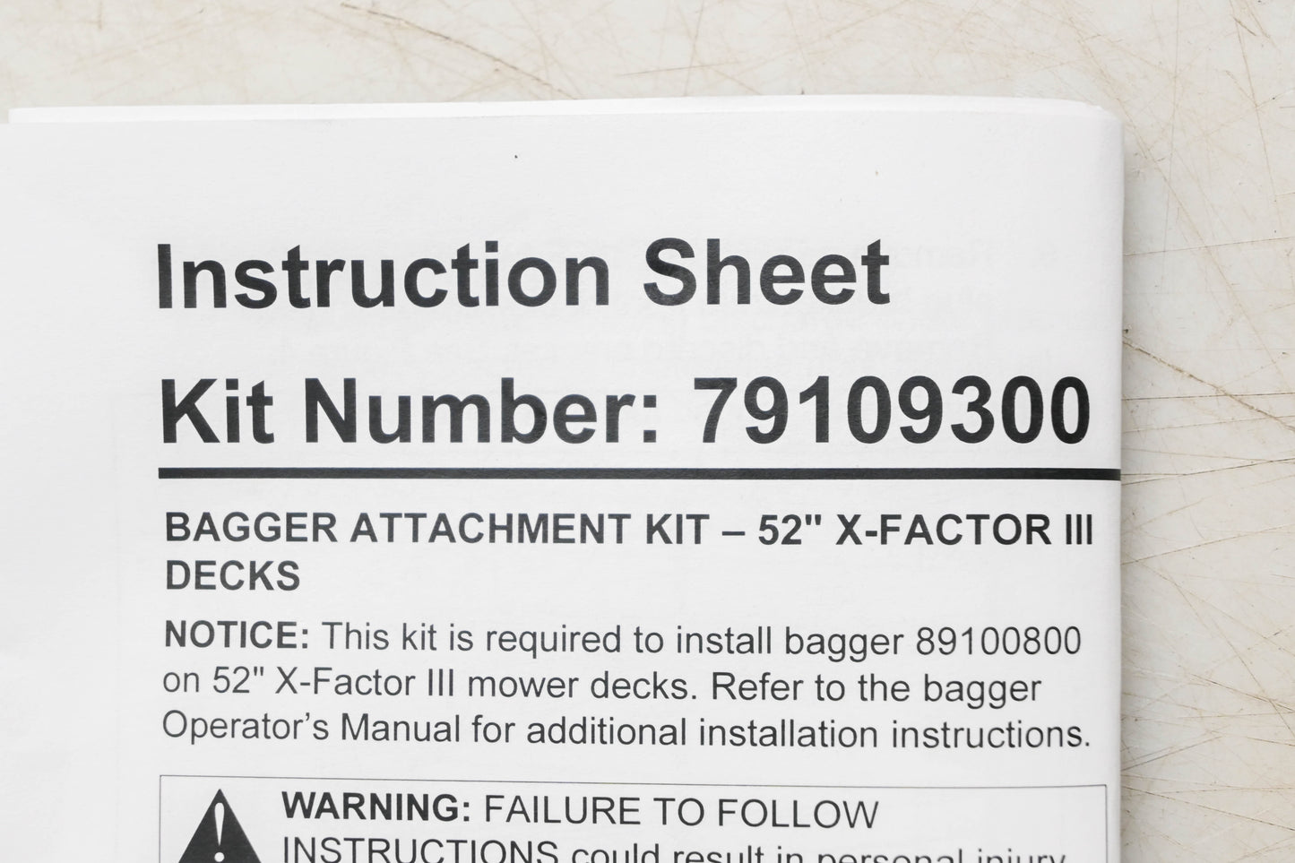 Ariens 79109300 52" Bagger Completion Kit NOS